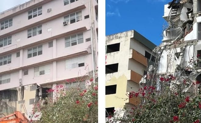 Imagen de: Colapso parcial de edificio en la calle Belaval en San Juan